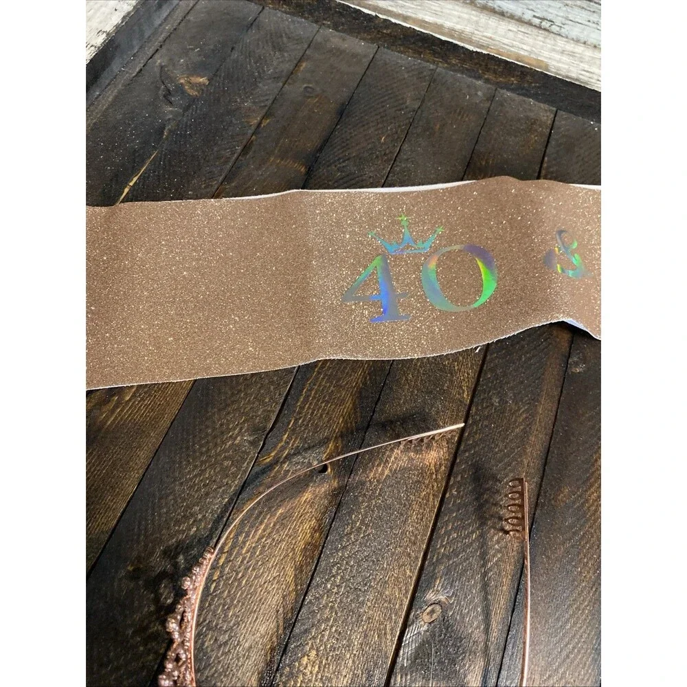 Rose Gold 40 And Fabulous Birthday Tiara And Sash Women's Birthday